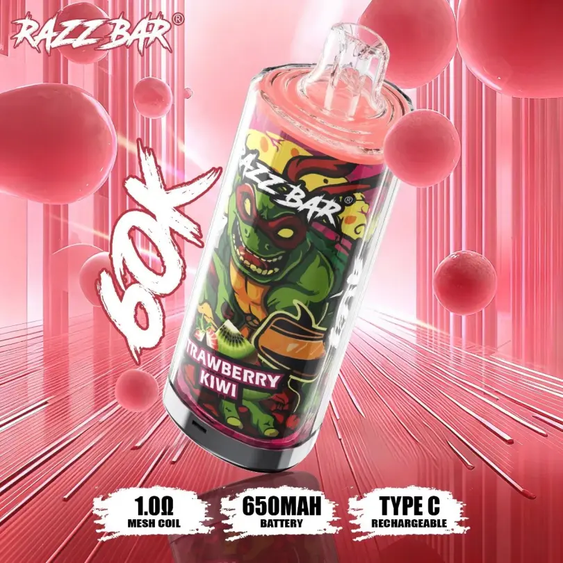 ΕΕ Vape Razz Bar 60000 Puffs Crystal μίας χρήσης E τσιγάρο δωρεάν αποστολή