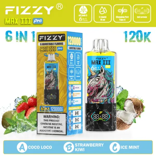 EU Warehouse Fizzy 150k Puffs 15 in 1 Disposable Vape Wholesale