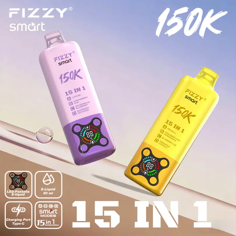 EU Warehouse Fizzy 150k Puffs 15 in 1 Disposable Vape Wholesale