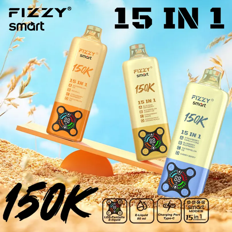 EU Warehouse Fizzy 150k Puffs 15 in 1 Disposable Vape Wholesale