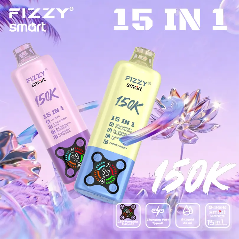 EU Warehouse Fizzy 150k Puffs 15 in 1 Disposable Vape Wholesale