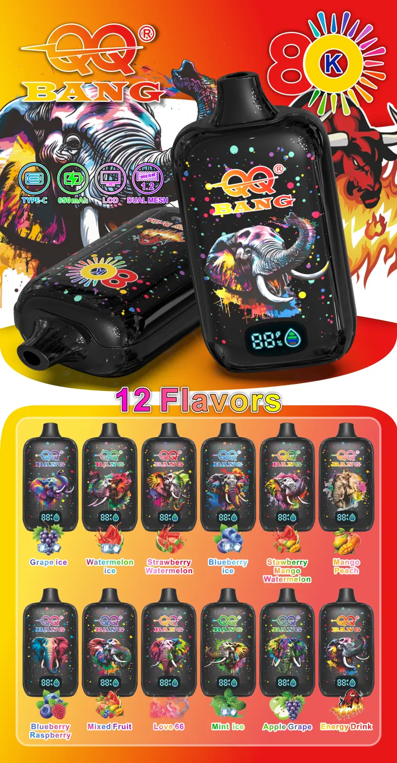 QQ Bang 80k Puffs 80000 Φτηνές μίας χρήσης Vape Pen Δωρεάν αποστολή