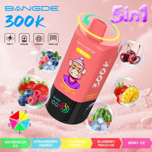 Bang DE 300K Puffs 5 in 1 Disposable Vape