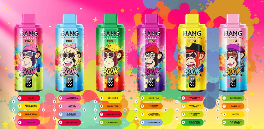 Bang Legend 300k Puffs 8 en 1 Sabores Vape Desechable Venta al por mayor Envio Gratis No Duty