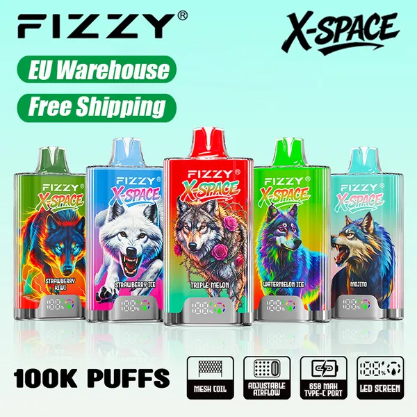 Fizzy Vape 100k Puffs X Space Disposable Vapor EU Warehouse