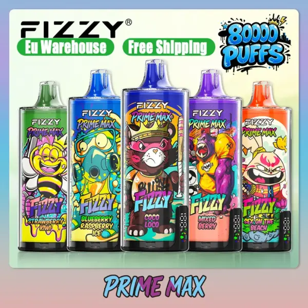 Fizzy Vape 80 000 bouffées – Vapeuse jetable Prime Max – Entrepôt UE