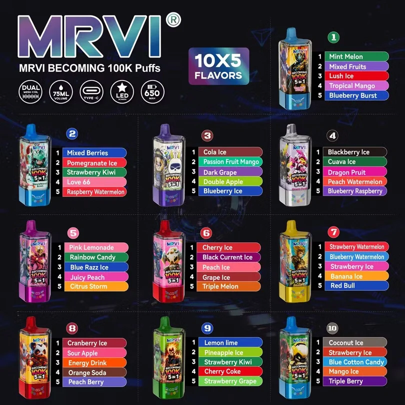 MRVI Becoming 100k Puffs 5 in 1 Disposable Vape