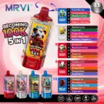 MRVI „Becoming 100k Puffs” 5 az 1-ben eldobható e-cigi