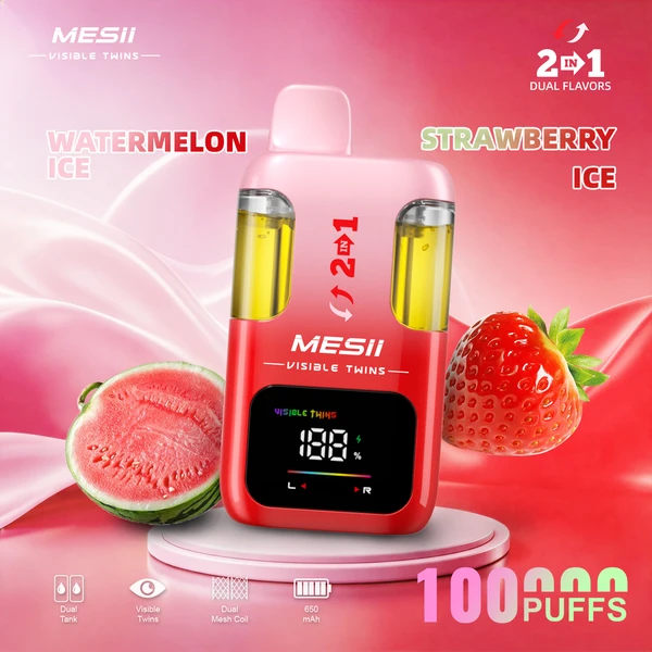 Mesii 100k Puffs Dual Flavors Crystal Dispposable Vape Pen Fri frakt
