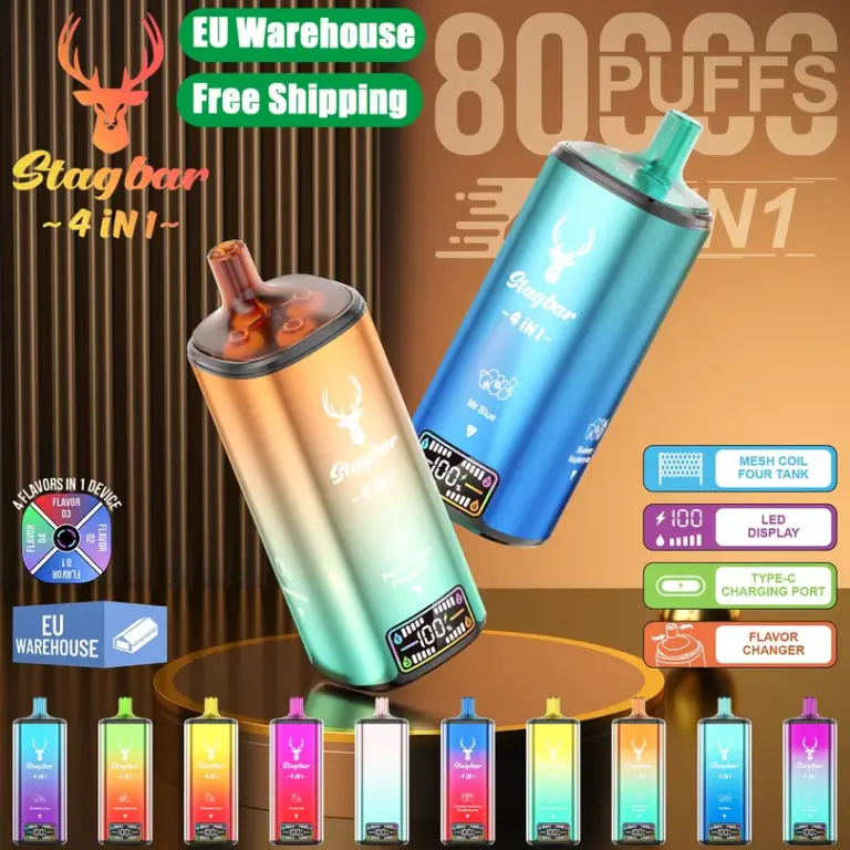 Stagbar 80K Puffs 4 in 1 Disposable Vape
