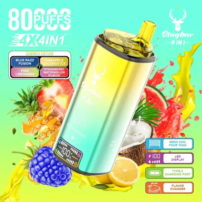 Stagbar 80K Puffs 4 in 1 Disposable Vape