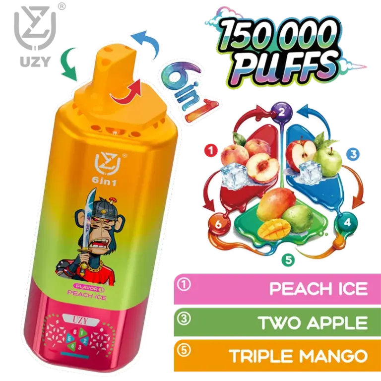 Uzy 6 in 1 150K Puffs Disposable Vape