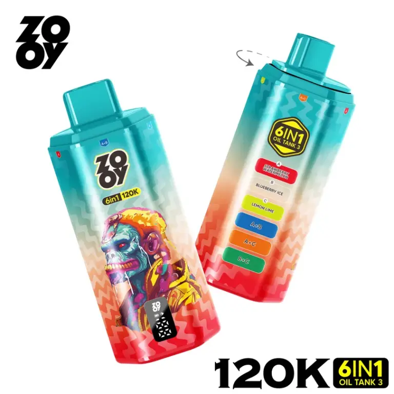 Zooy 120K 6-in-1-Einweg-E-Zigarette mit 6 Zügen