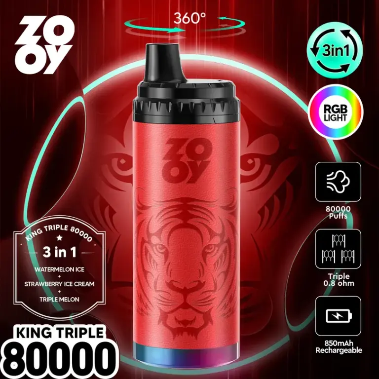 Zooy King 80.000 Züge, 3-in-1-Geschmacksrichtungen
