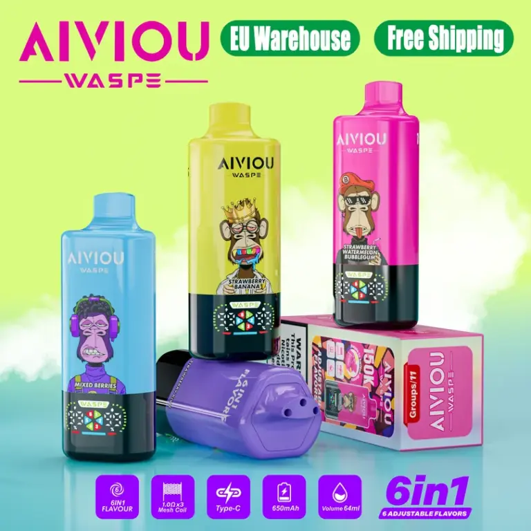 Waspe 150k Puffs Aiviou 6 in 1 Disposable Vape
