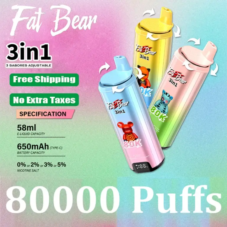 Aivono 80K Puffs Fat Bear 3 in 1 Bulk Buy