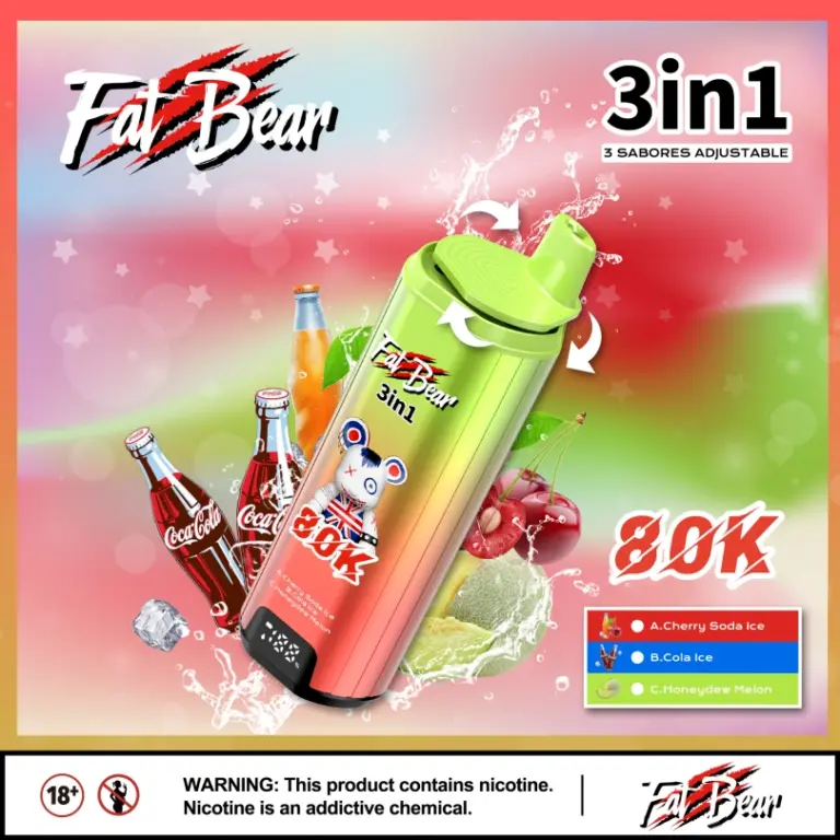 Aivono 80K Puffs Fat Bear 3 in 1 Bulk Buy