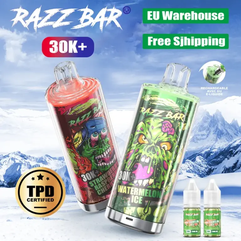 Razz Bar – jednorazowy vaporizer Crystal z certyfikatem TPD, ponad 30 000 zaciągnięć