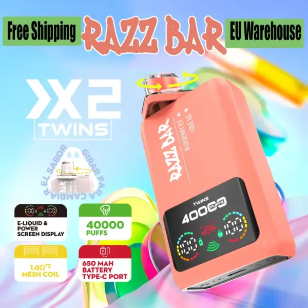 Tyčinka Razz Bar 40000 Puffs