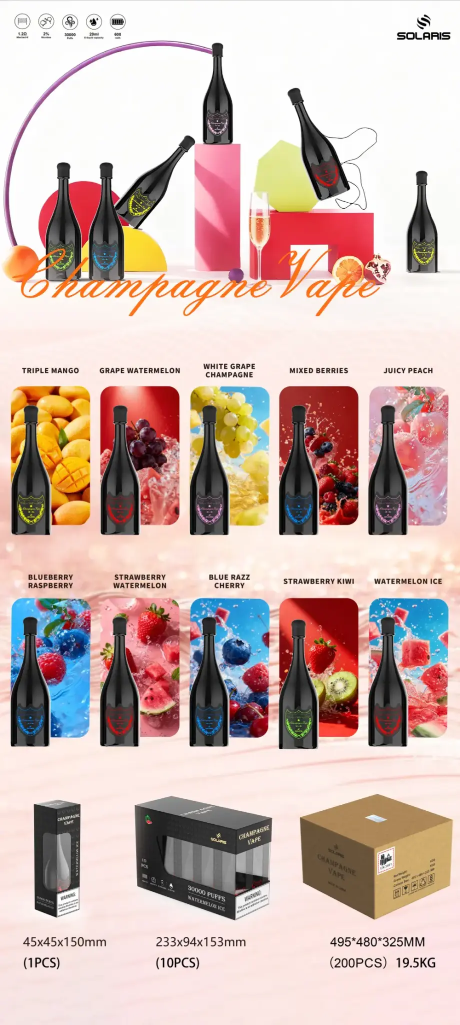 SOLARIS Champagne 30.000 boccate