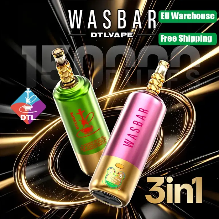 Wasbar 150 000 caladas, vaporizador desechable 3 en 1 DTL