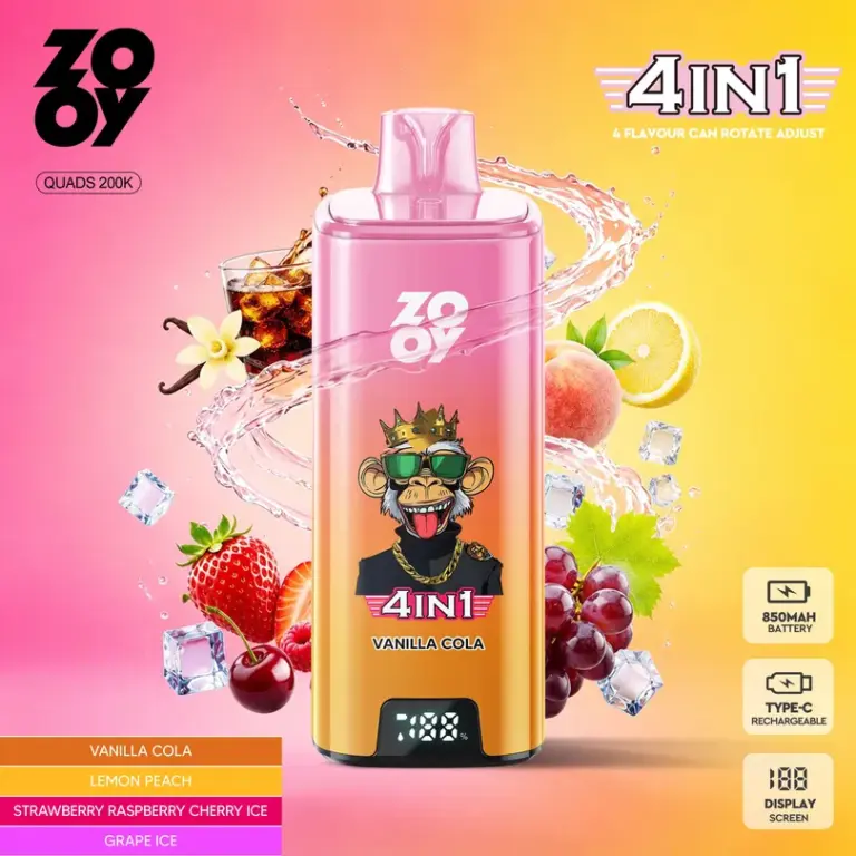 ZOOY 200K Puffs Quads 4 in 1 Vape